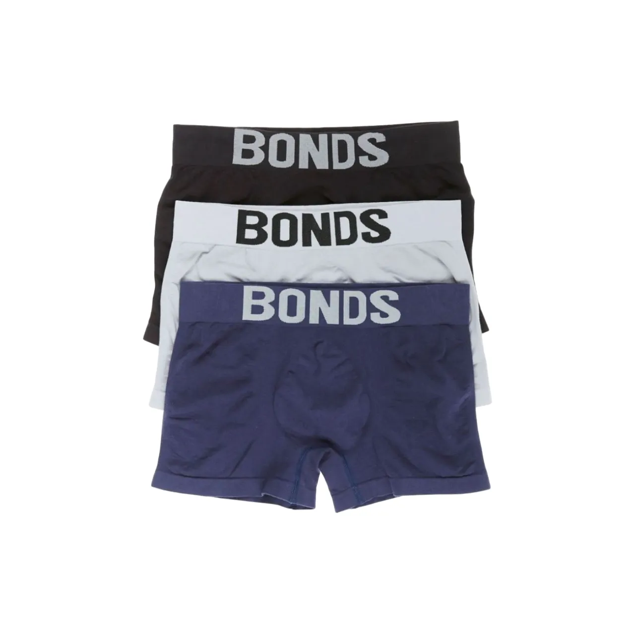 15 X Bonds Mens Seamless Black/ Grey/ Navy Trunks Underwear