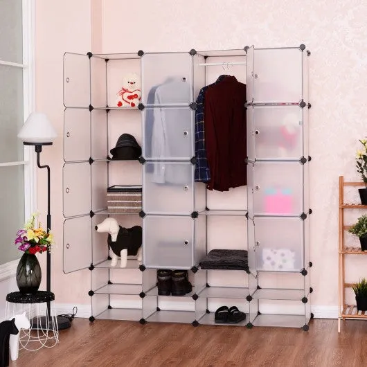 16 8 Cubes Portable Clothes Closet Storage Cabinet