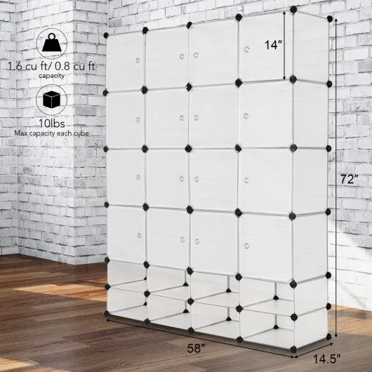 16 8 Cubes Portable Clothes Closet Storage Cabinet