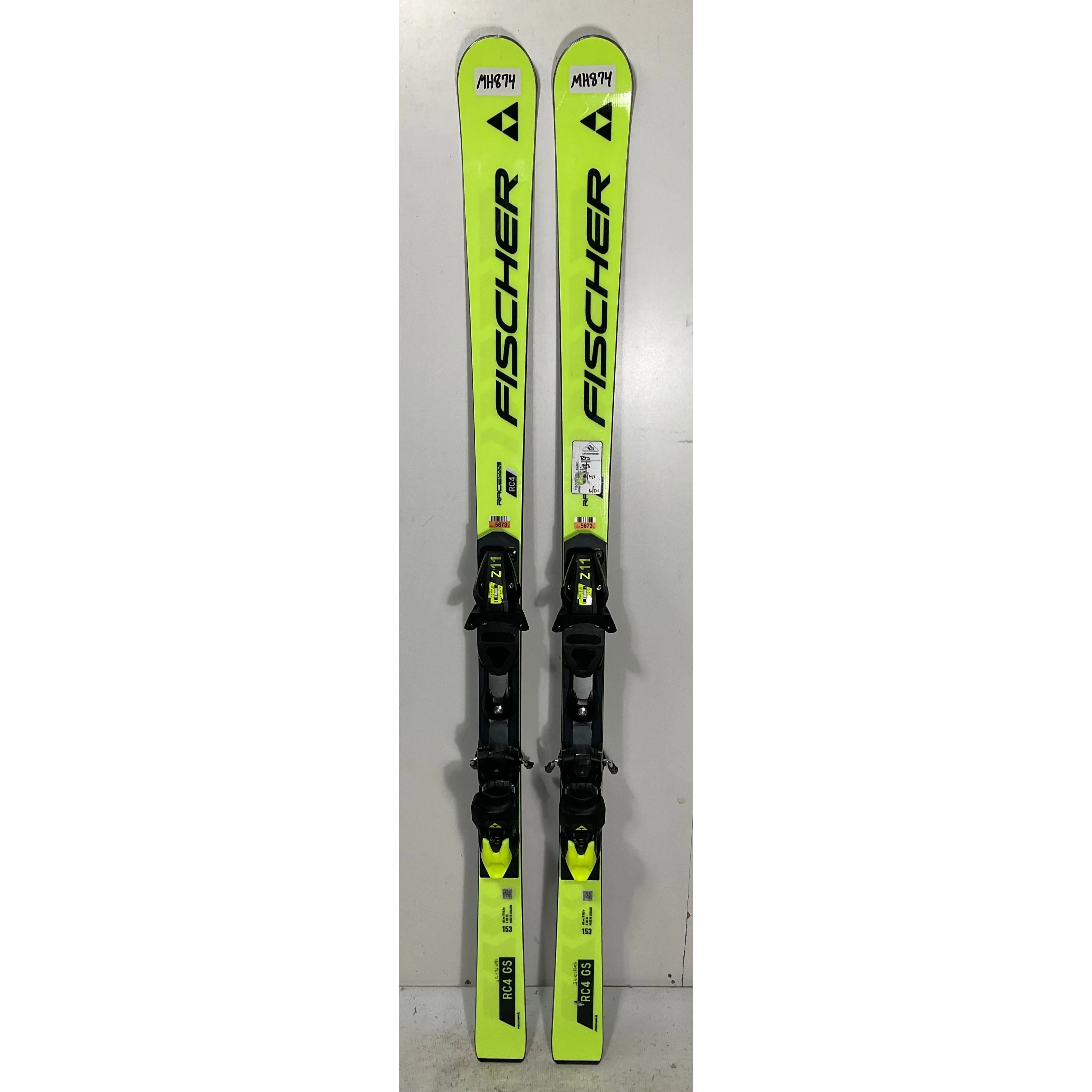 2025 Fischer RC4 GS 153cm Jr Skis w/ Z11 Bindings