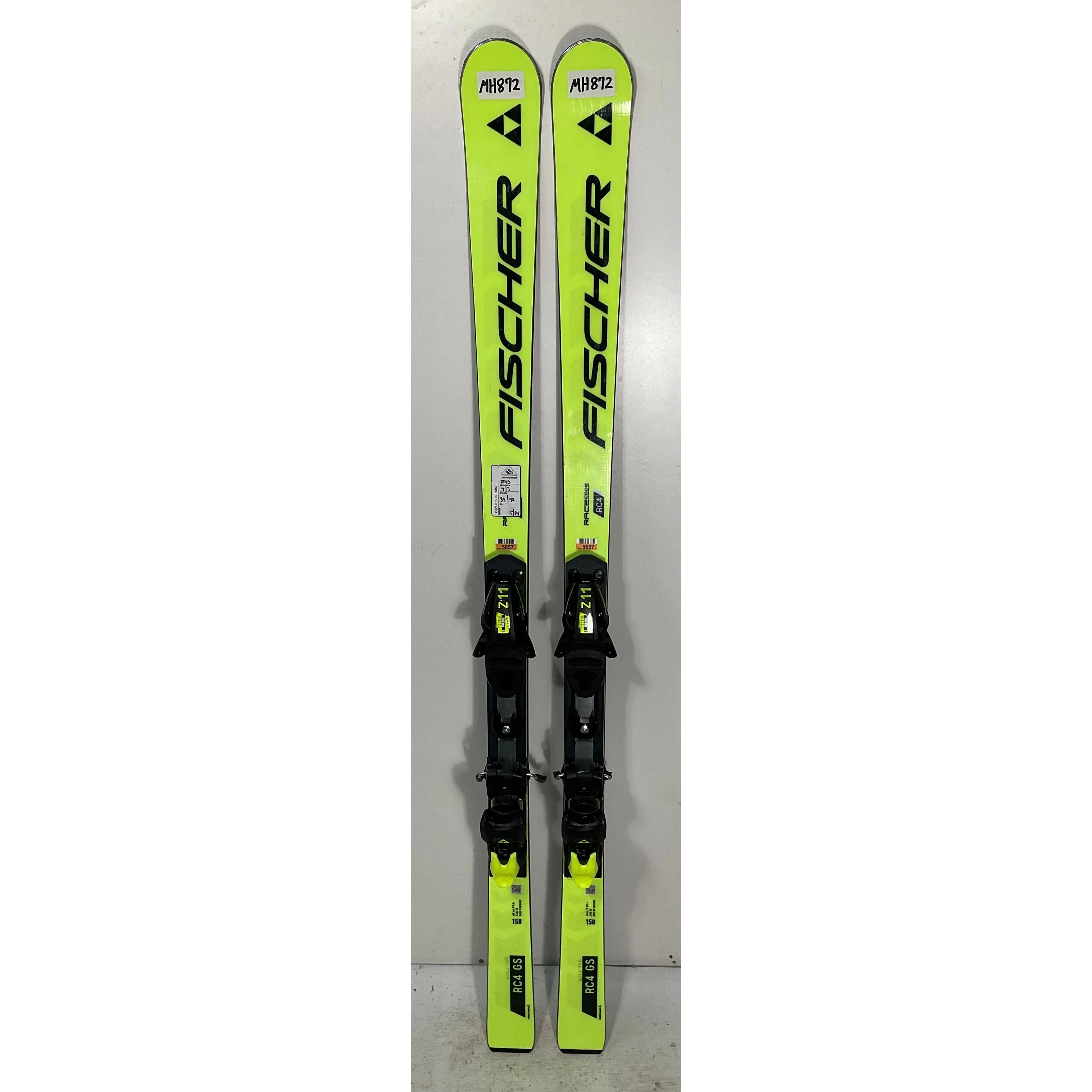 2025 Fischer RC4 GS 158cm Jr Skis w/ Z11 Bindings