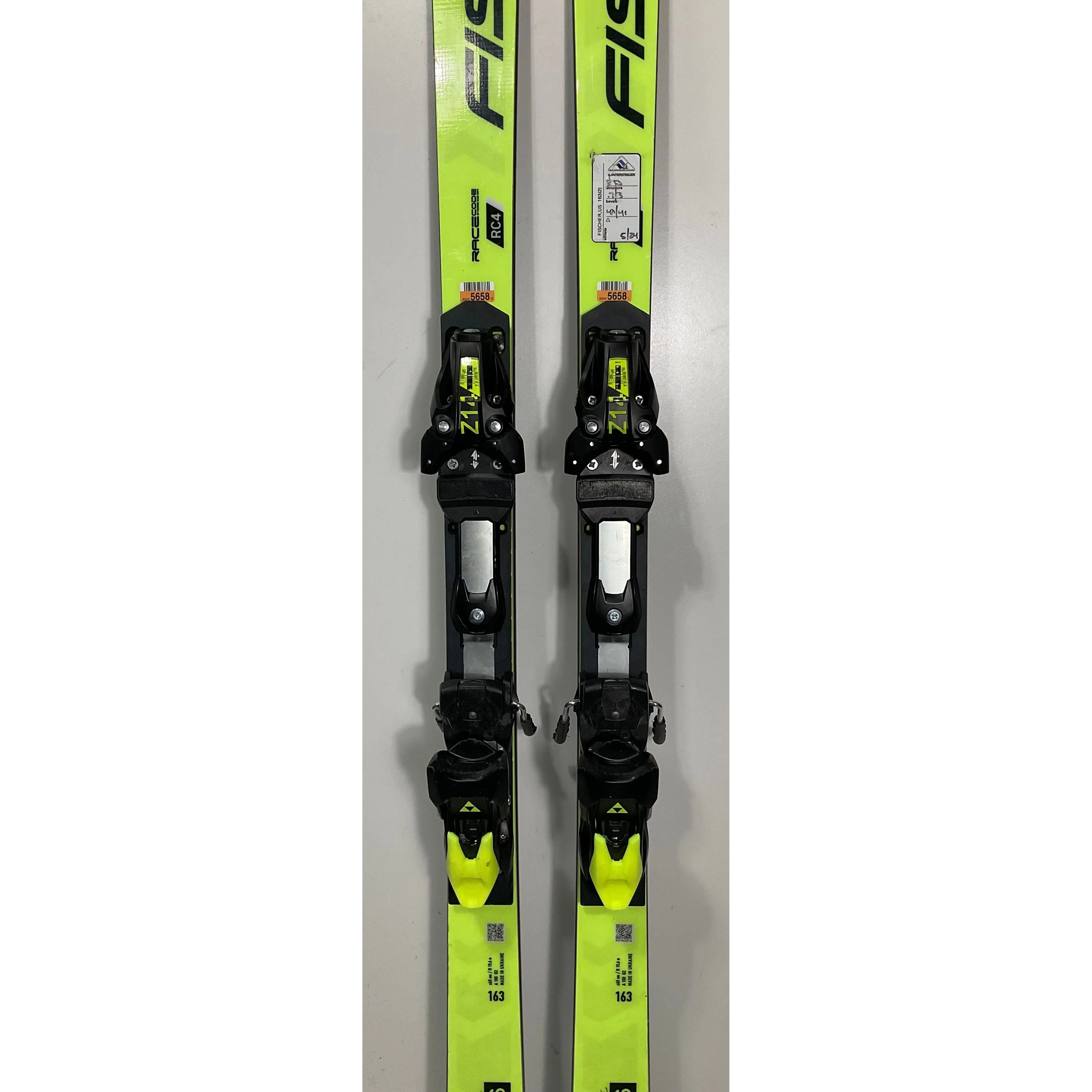 2025 Fischer RC4 GS 163cm Jr Skis w/ Z14 Bindings