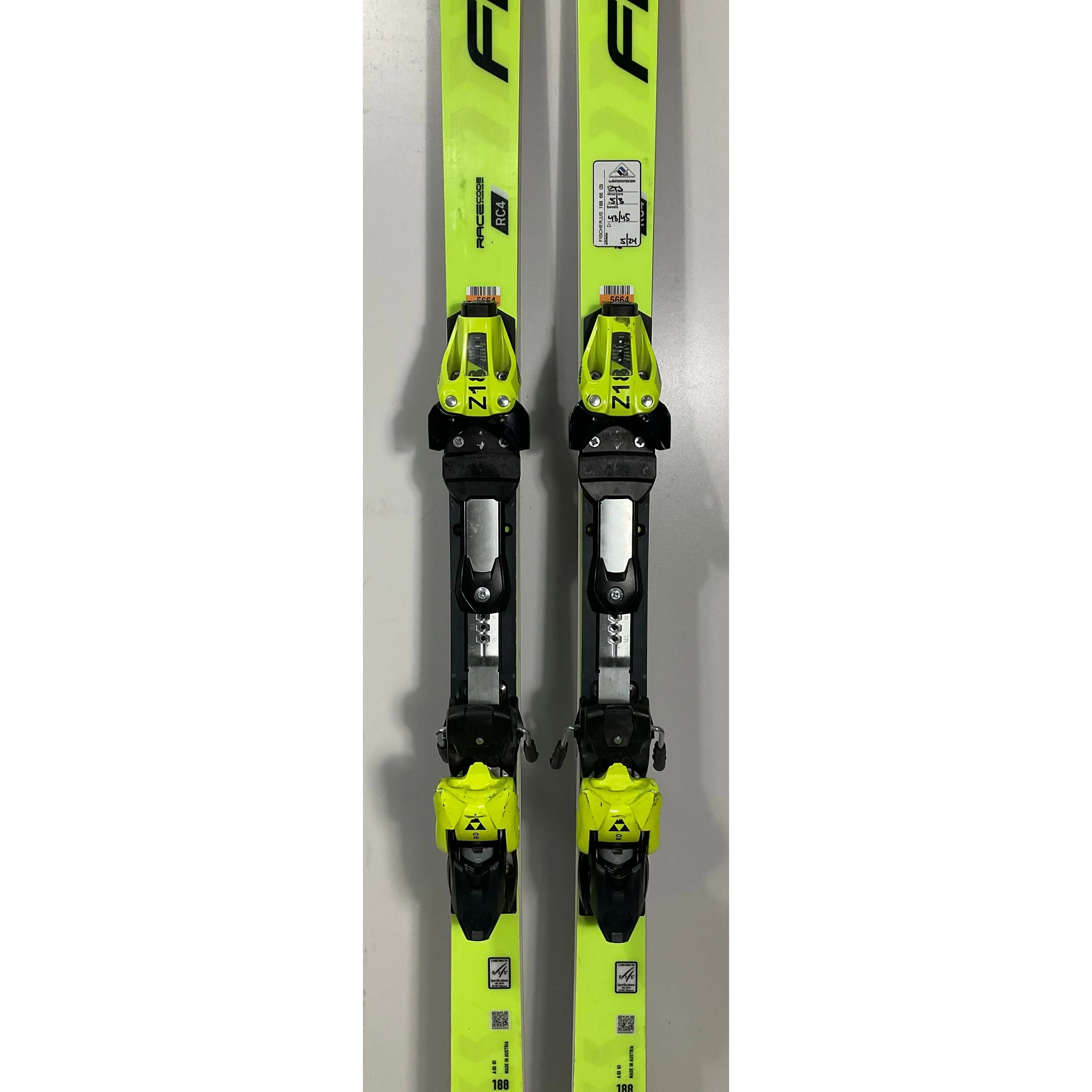 2025 Fischer RC4 GS 188cm Skis w/ Z18 Bindings