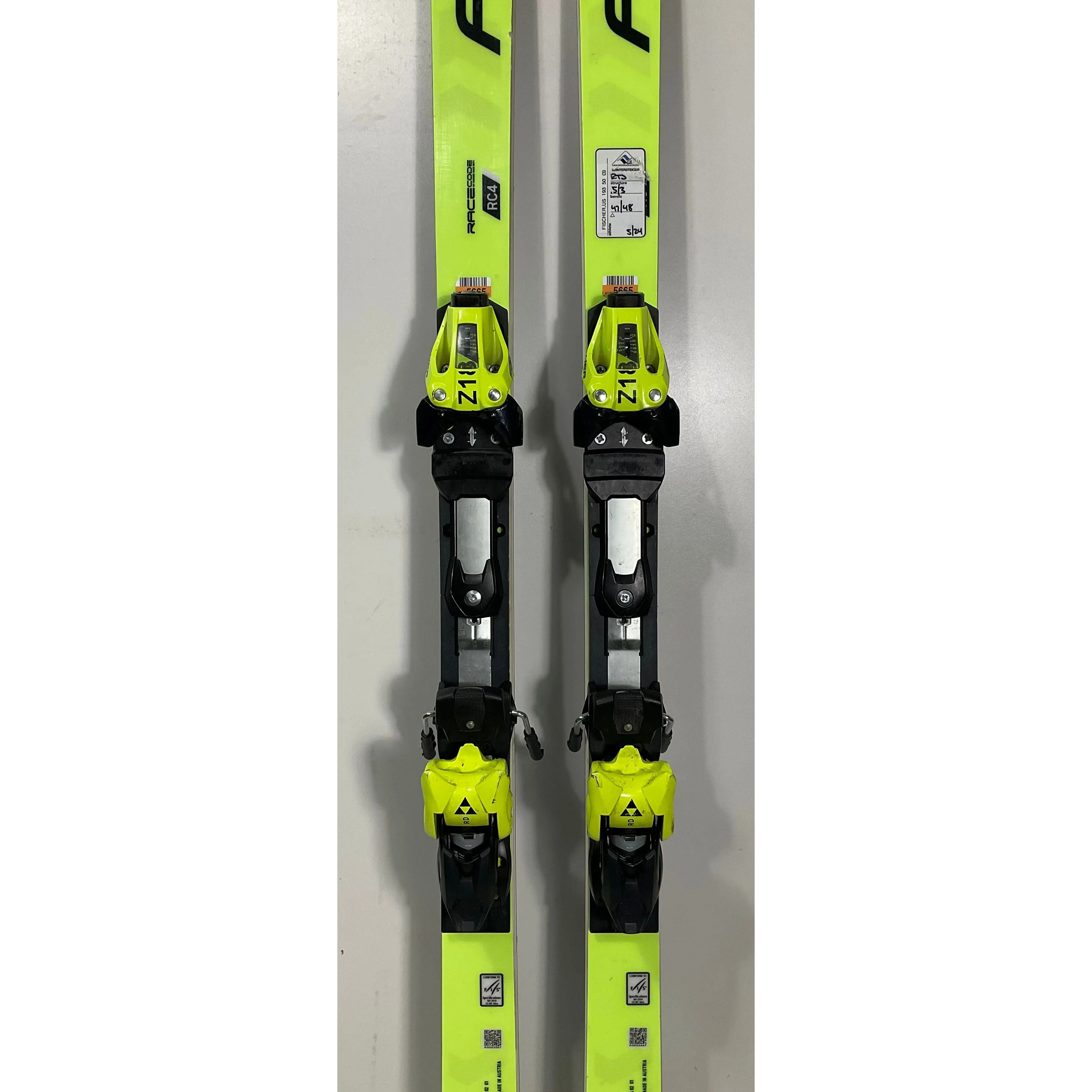 2025 Fischer RC4 GS 193cm Skis w/ Z18 Bindings