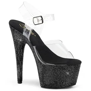 7" Stiletto Rhinestone Platform Slide (BEJEWELED-708DM)