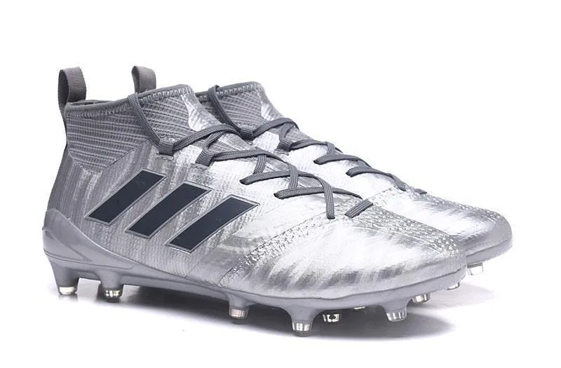 Adidas ACE 17.1 Magnetic Control FG Soccer Cleats Silver Metallic