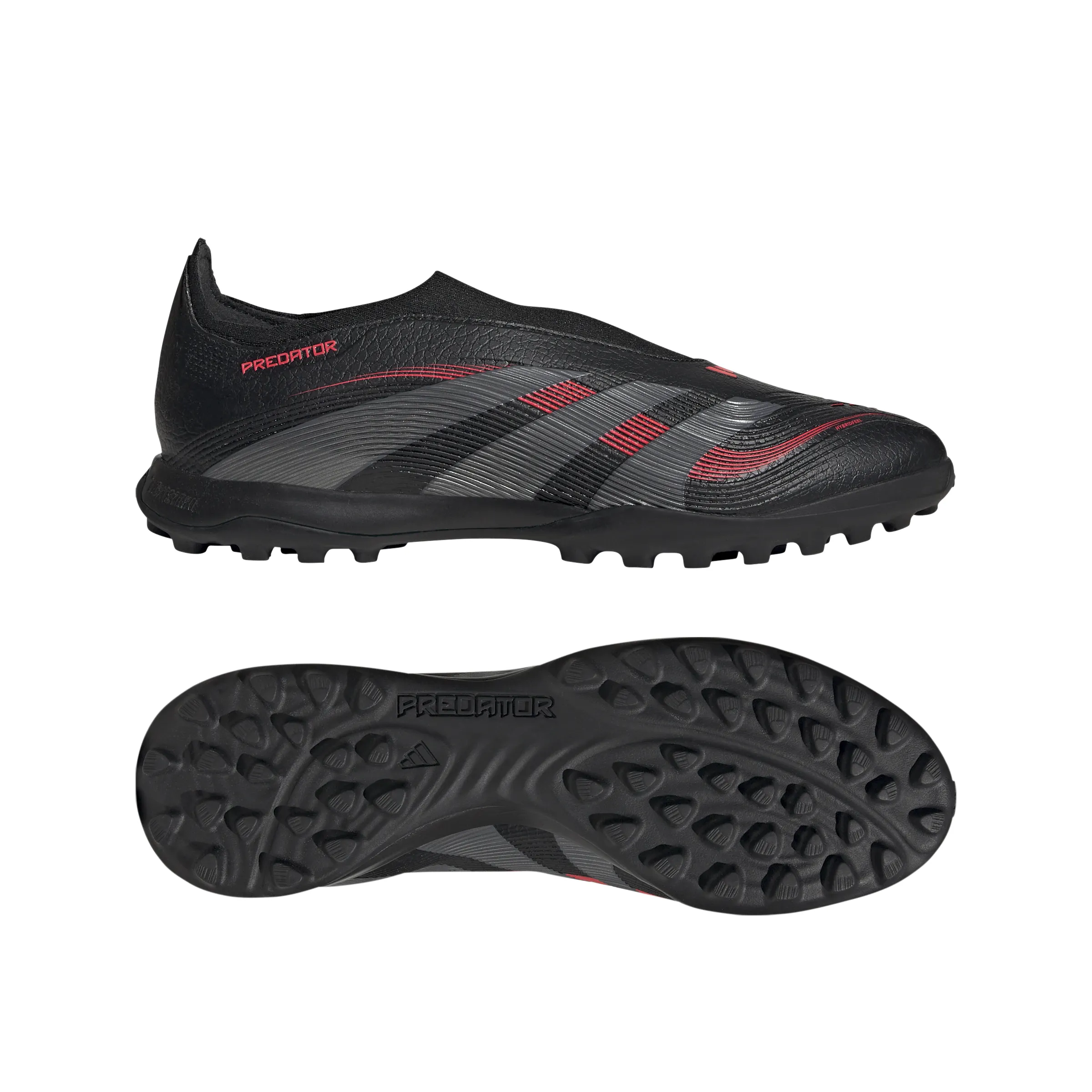 adidas Predator League LL TF Turf Soccer Shoes - core black/grey four/lucid red