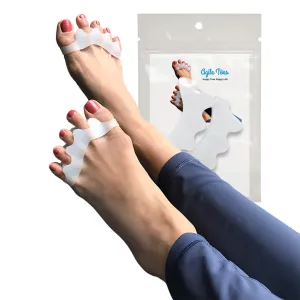 Agile Toes: Toe Separator Toe Spreader Toe Spacer Toe Divider for Therapeutic Relief from Bunions, Plantar Fasciitis, Hammer Toes, Claw Toes & other Foot Conditions, Spa & Pedicures for Men and Women