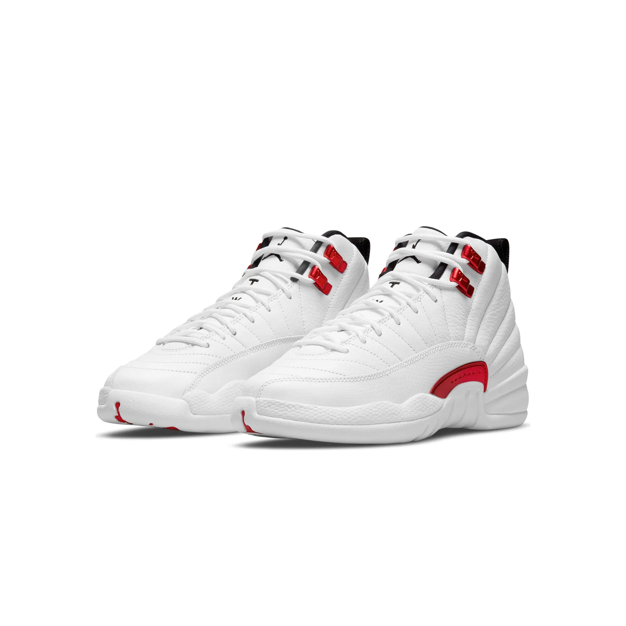 Air Jordan Big Kids 12 Retro Shoes White/Black/University Red