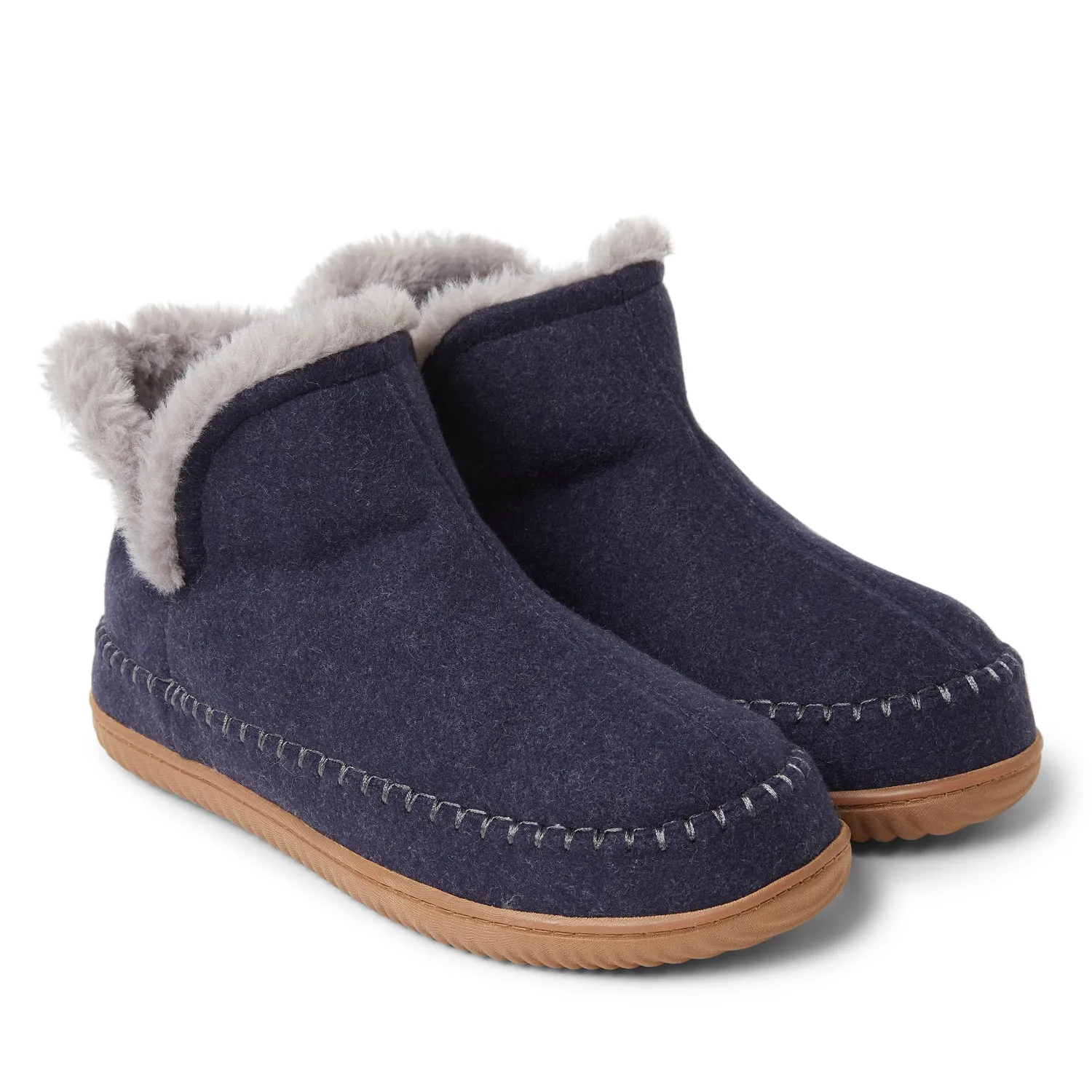 Alpine By Dearfoams Mens Brixen Bootie Slipper