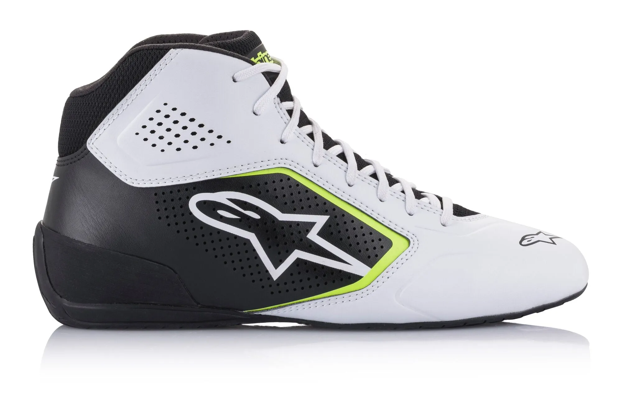 ALPINESTARS 2711521_215_13 Karting shoes TECH-1 K START V2, white/black/yellow fluo, Size 47