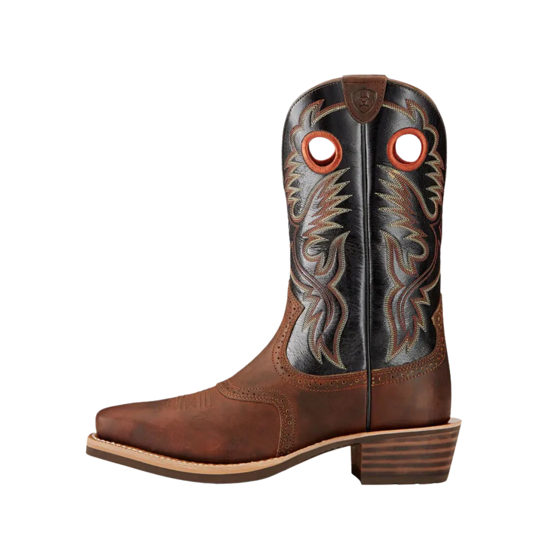 Ariat Men's Heritage Roughstock  Riding Mahogany Boots