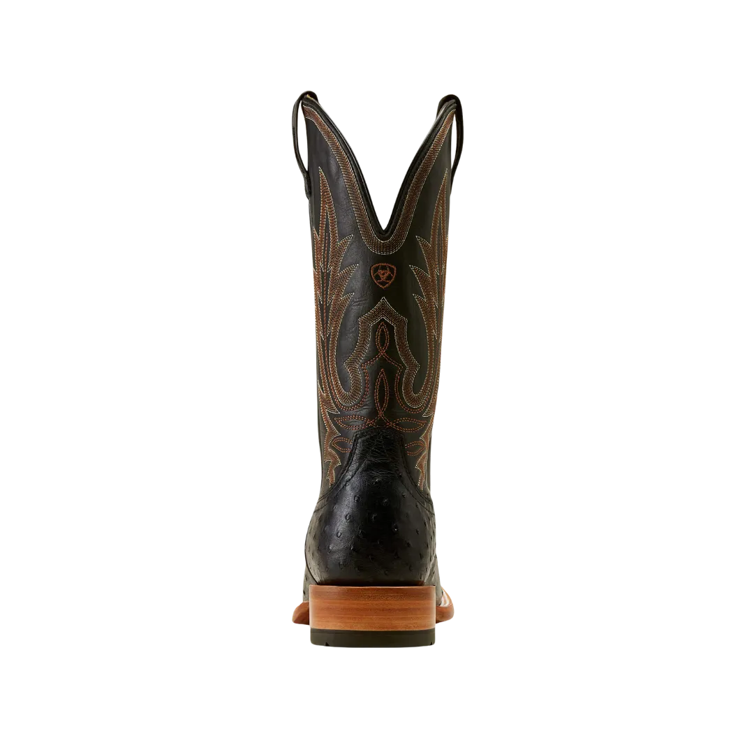 Ariat Men's Showboat Cowboy Black Full Quill Ostrich Boot