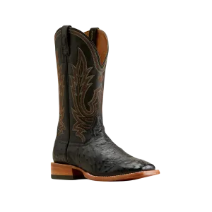 Ariat Men's Showboat Cowboy Black Full Quill Ostrich Boot