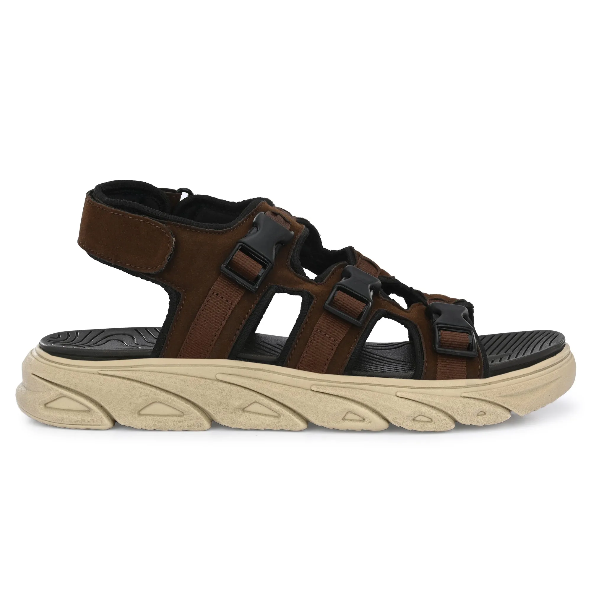 Attitudist Unisex Handcrafted Brown Casual Sandal