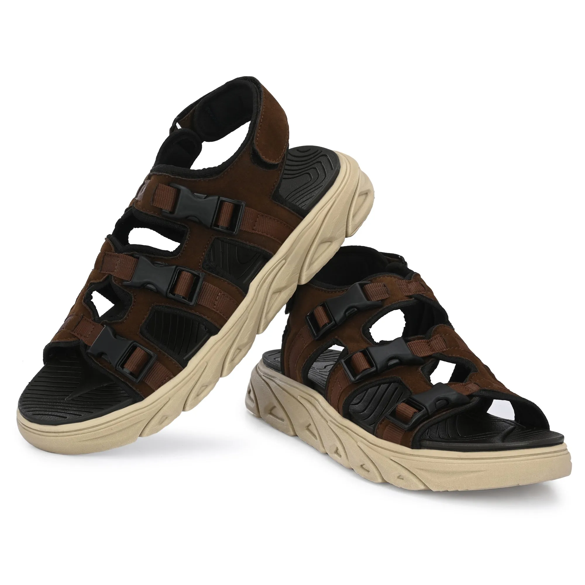 Attitudist Unisex Handcrafted Brown Casual Sandal