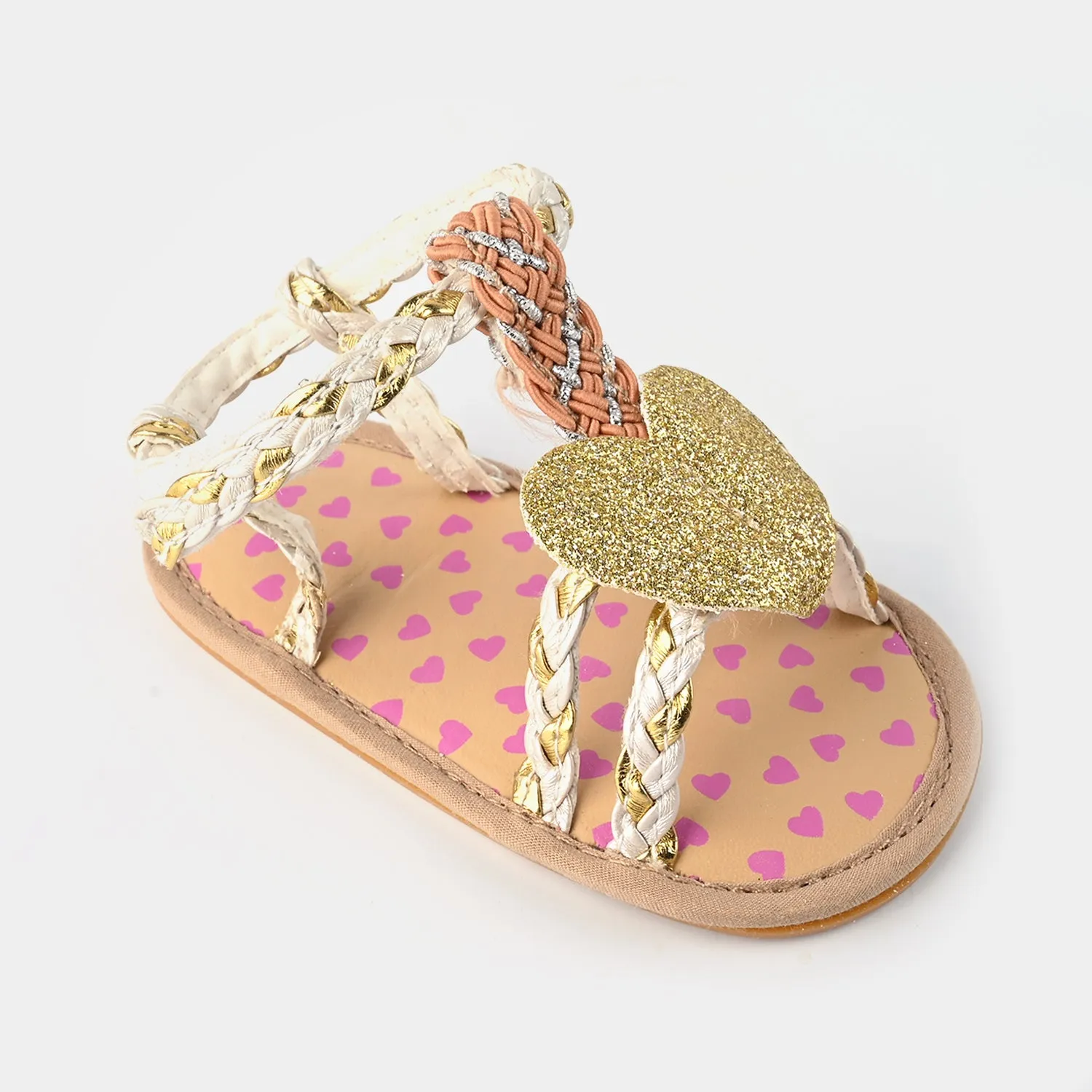 Baby Girls Shoes C-561-Golden