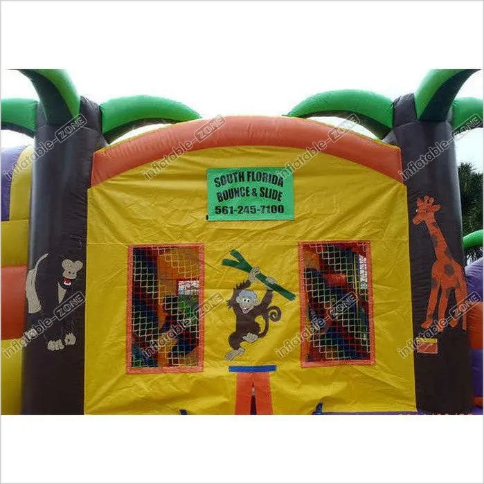 Backyard Fun Obstacle Course Bouncer Race , Outdoor Games Bouncy Assault Course