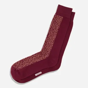 Bloom Floral Wine Dress Socks