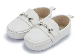 Boys Moccasin Loafers -  White