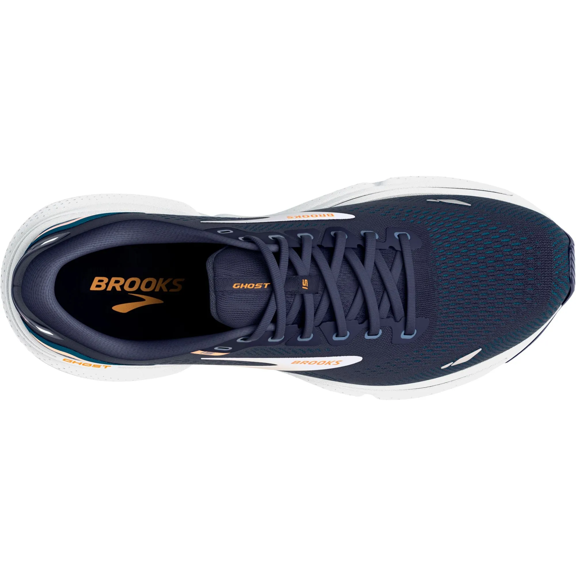 Brooks Ghost 15 WIDE FIT Mens Running Shoes - Navy