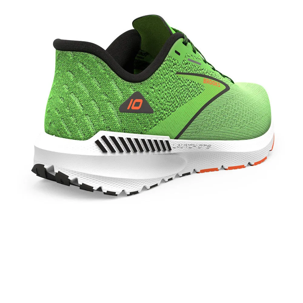 Brooks Launch GTS 10 (Mens) - Green Gecko/Red Orange/White