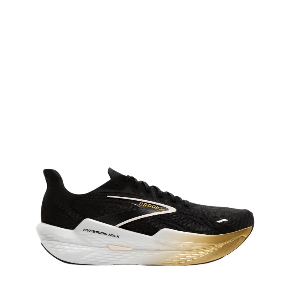 Brooks Women's Hyperion Max 2 Running Shoes in Black/Gold/Pink SS25