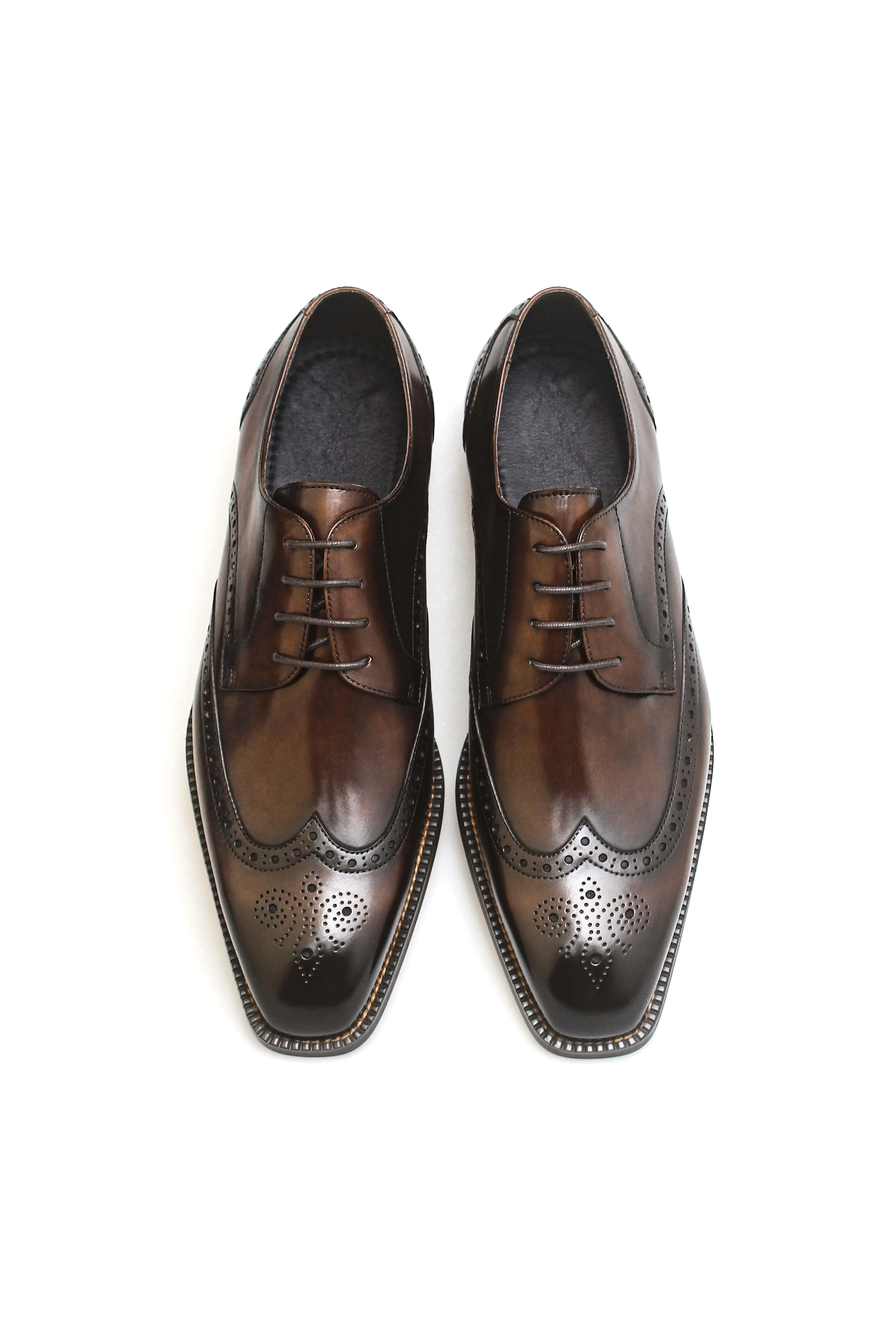 Brown Brogue Derby Shoes