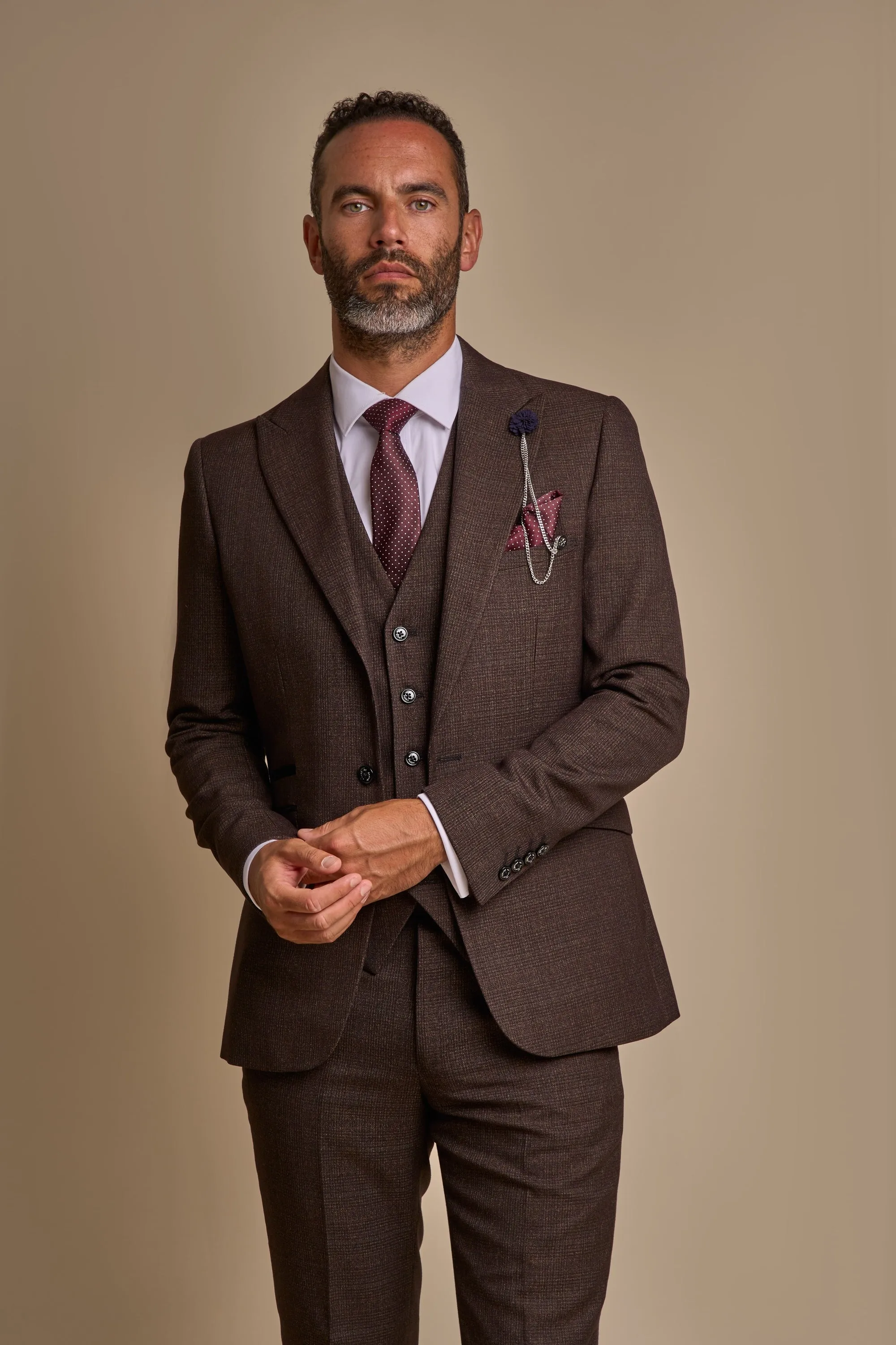 Caridi Brown Three Piece Suit