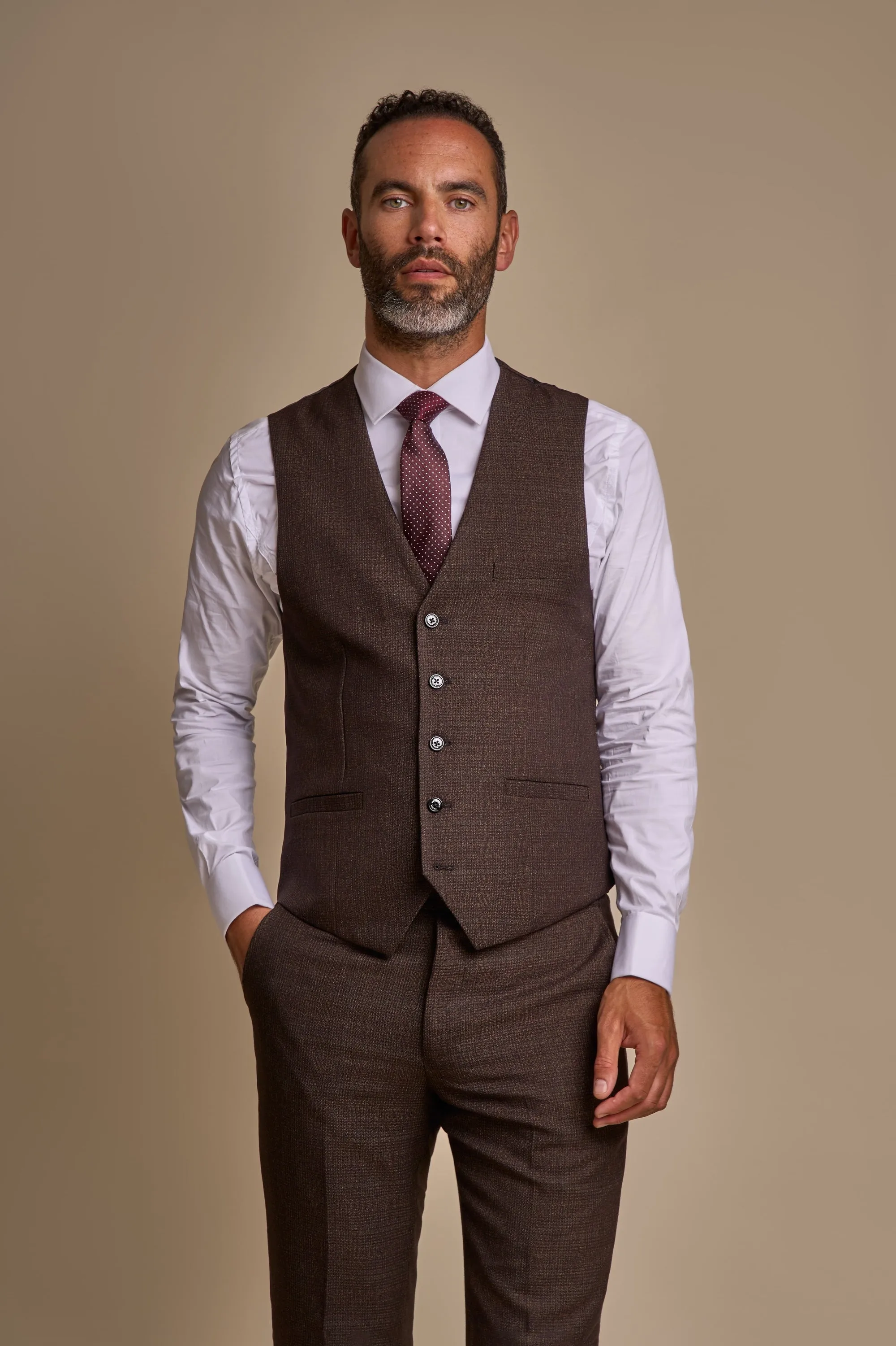 Caridi Brown Three Piece Suit