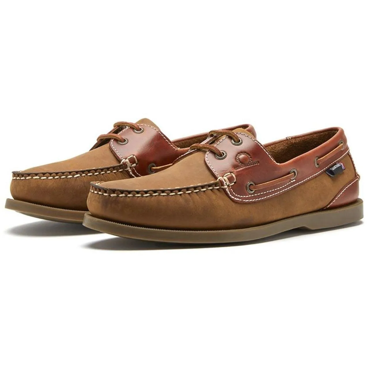 CHATHAM Mens Bermuda II G2 Leather Boat Shoes - Walnut/Seahorse