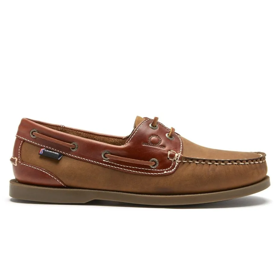 CHATHAM Mens Bermuda II G2 Leather Boat Shoes - Walnut/Seahorse