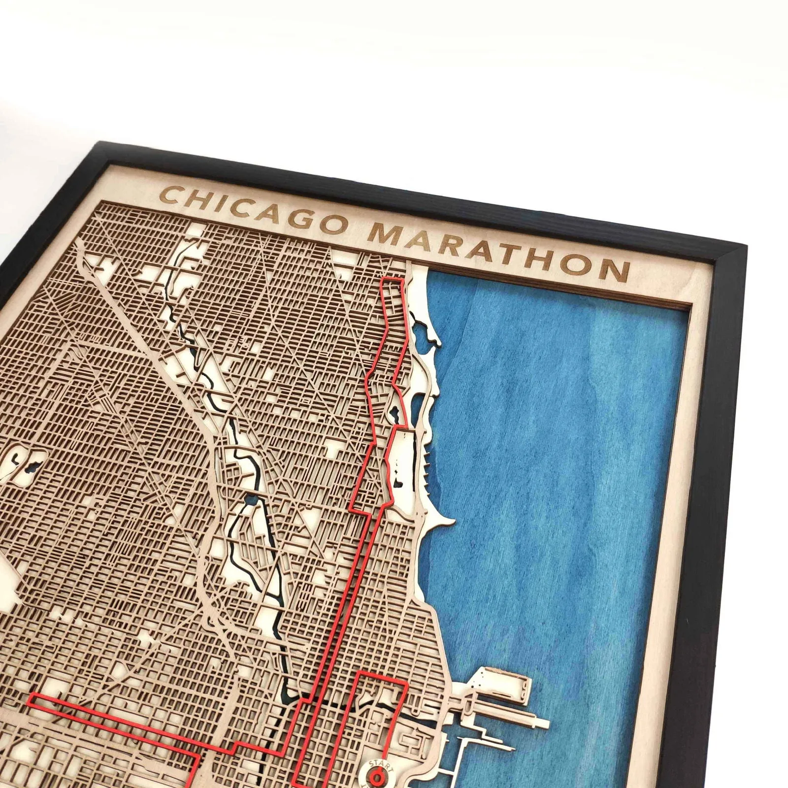 Chicago Marathon Course Map - Wall Art Gift