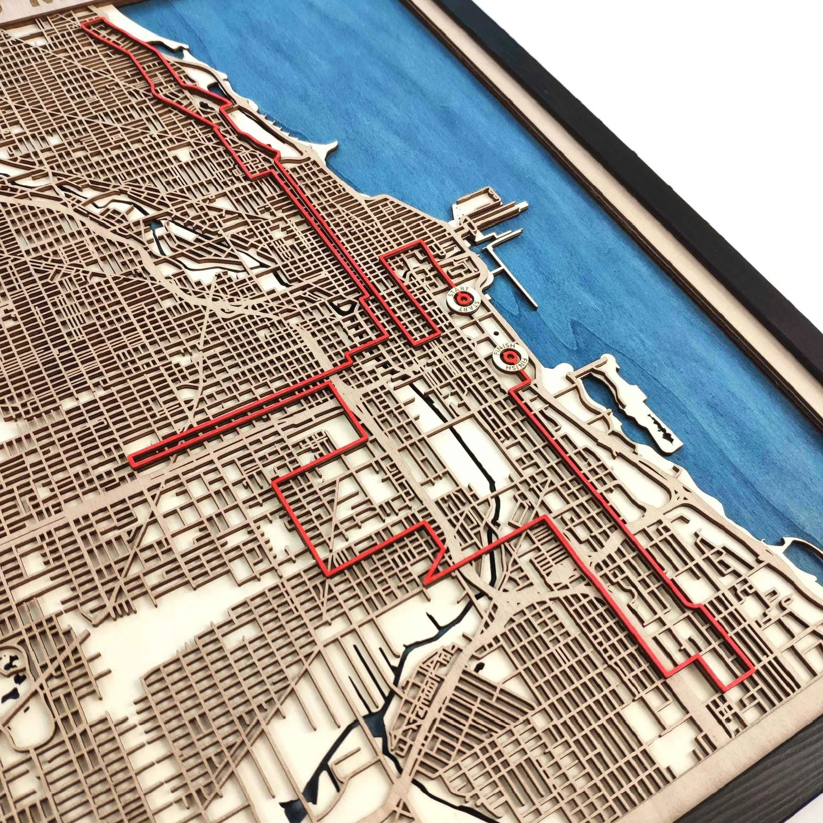 Chicago Marathon Course Map - Wall Art Gift