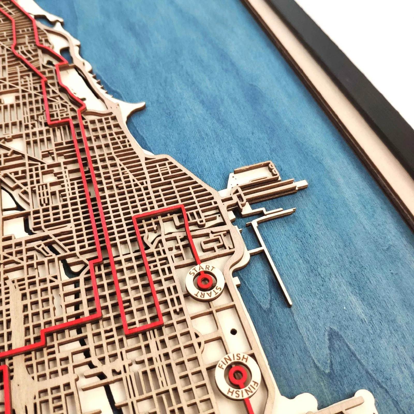 Chicago Marathon Course Map - Wall Art Gift