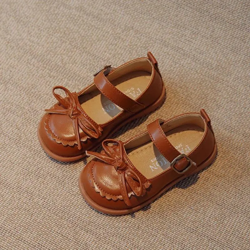 Children's Casual Shoes with Lace Bow - Simple Loafers - TSS317