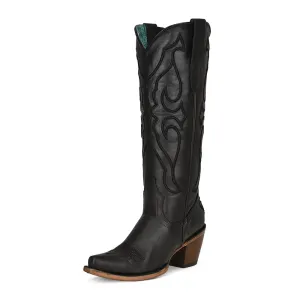 Corral Black Leather Western Boot