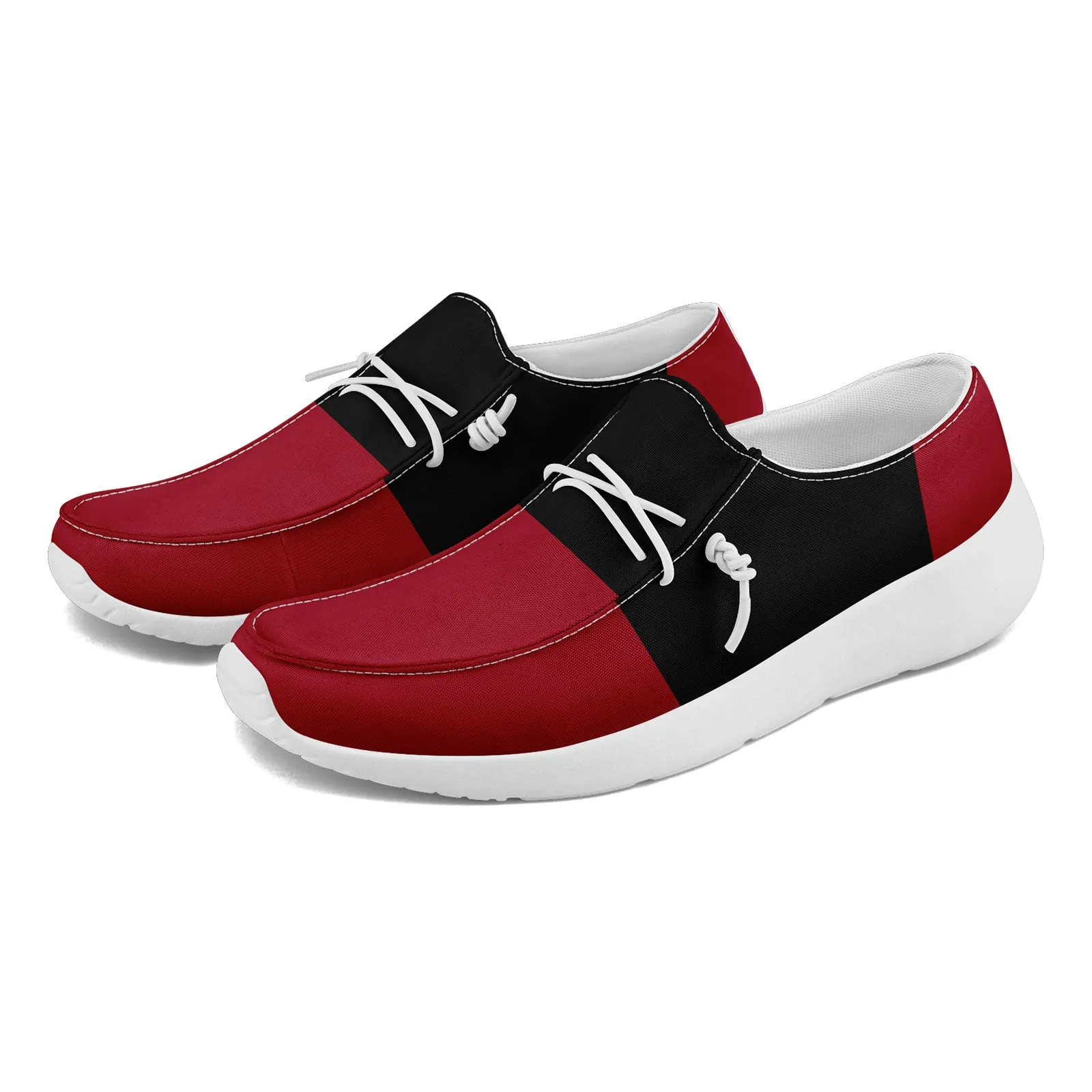 Custom Atlanta Red Black Shoes Personalized Sneaker FN018-D020278-3