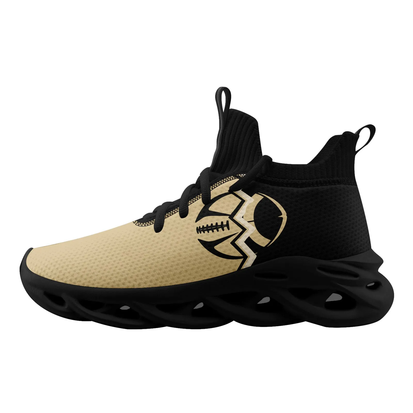 Custom Black Yellow Louisiana MaxSoul Shoes and Hat Combo Offer Personalized Combo ZH-D028017-10