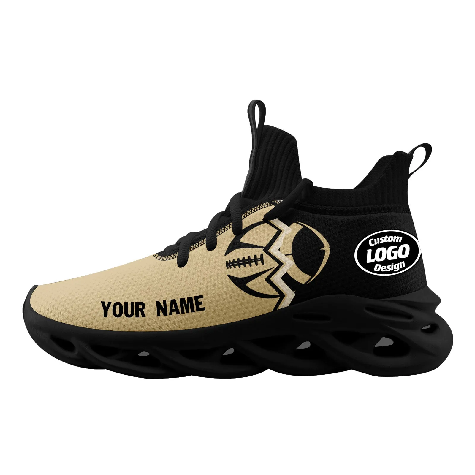 Custom Black Yellow Louisiana MaxSoul Shoes and Hat Combo Offer Personalized Combo ZH-D028017-10