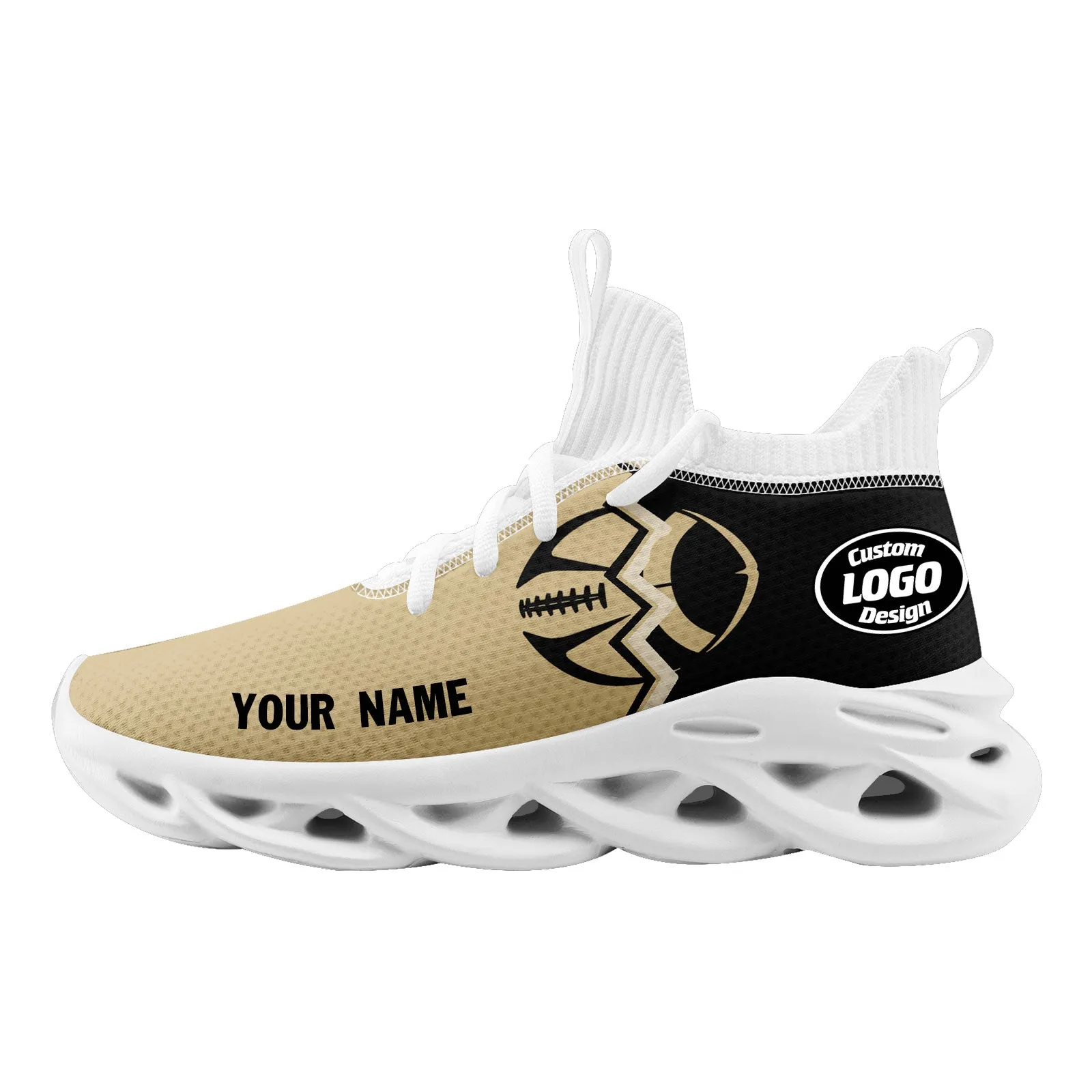 Custom Black Yellow Louisiana MaxSoul Shoes and Hat Combo Offer Personalized Combo ZH-D028017-10