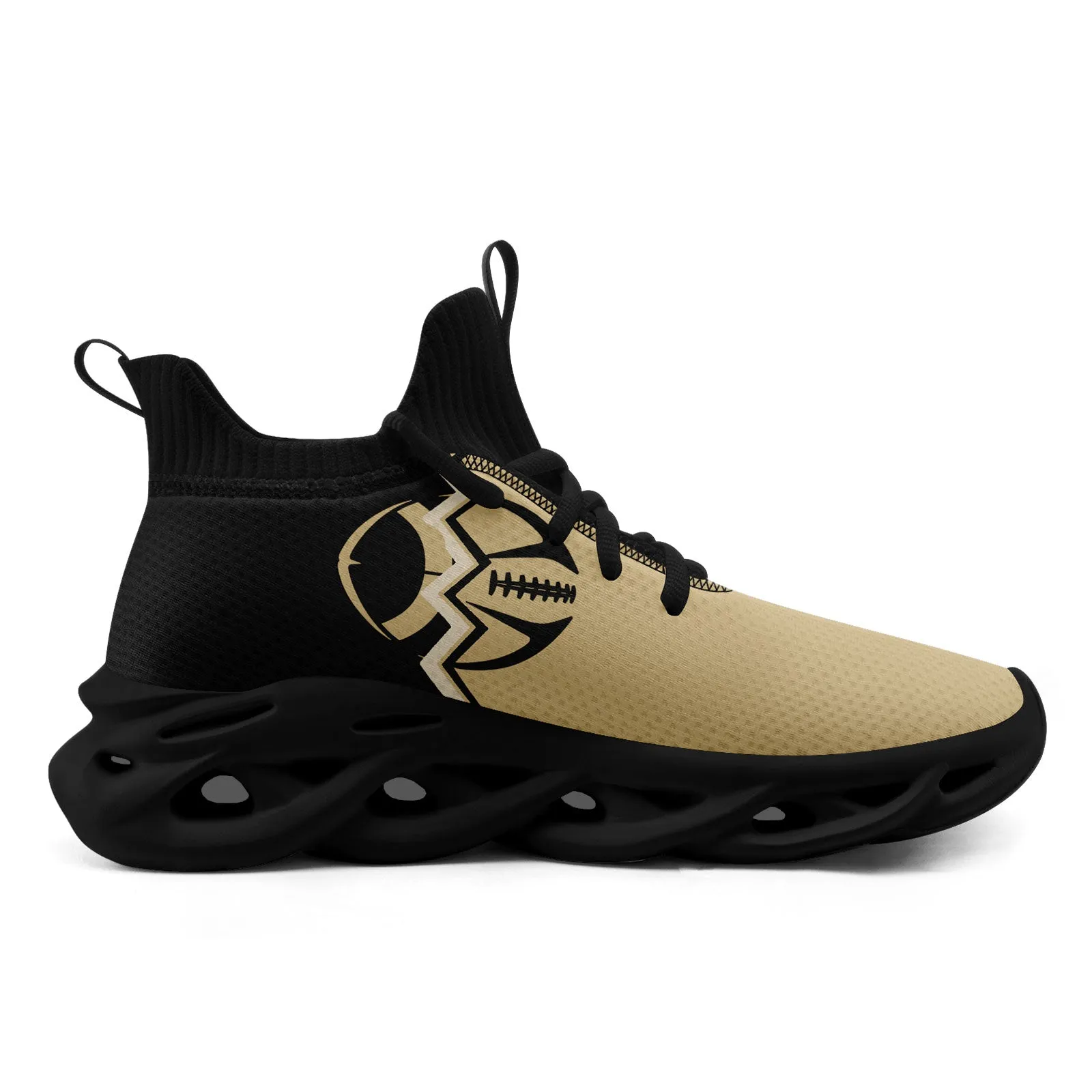 Custom Black Yellow Louisiana MaxSoul Shoes and Hat Combo Offer Personalized Combo ZH-D028017-10