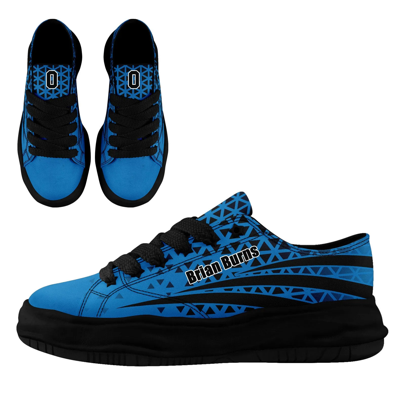 Custom Blue Black North Carolina Shoes Personalized Sneaker FN038-D023003-5