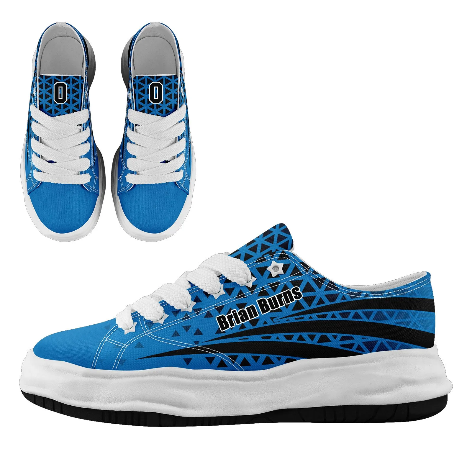 Custom Blue Black North Carolina Shoes Personalized Sneaker FN038-D023003-5