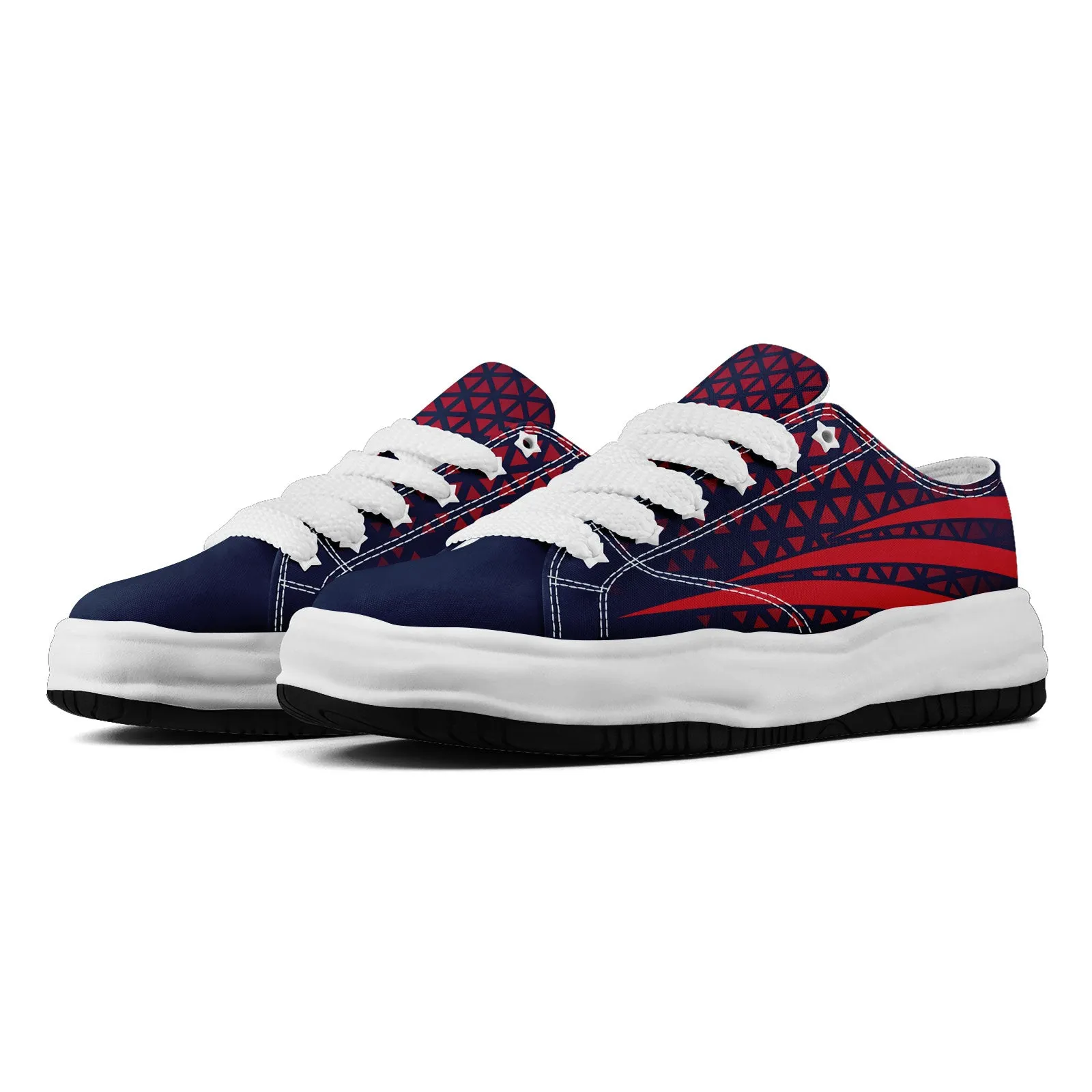 Custom Blue White Massachusetts Shoes Personalized Sneaker FN038-D023003-26