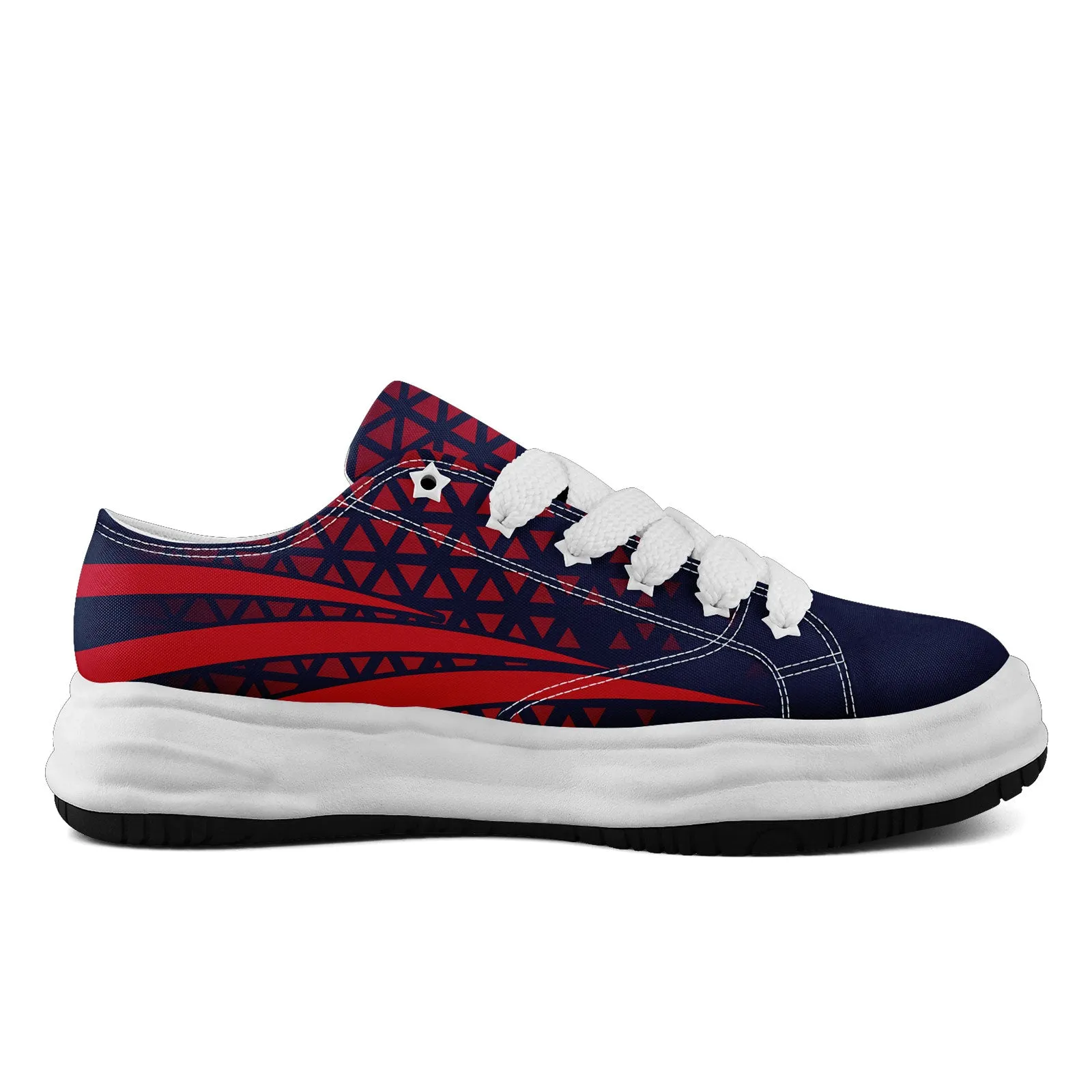 Custom Blue White Massachusetts Shoes Personalized Sneaker FN038-D023003-26