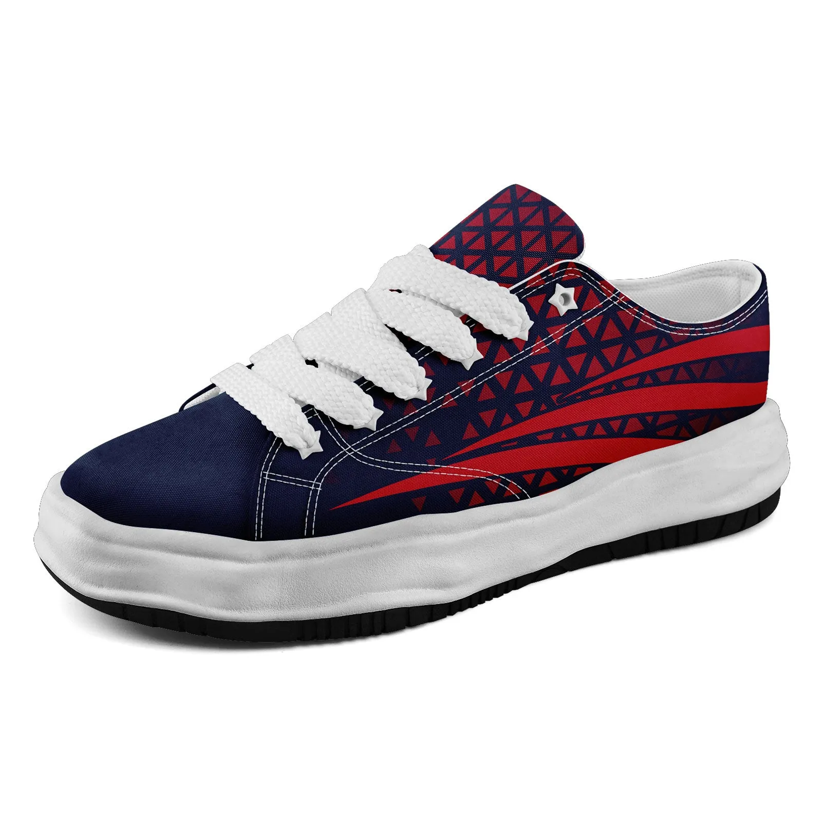 Custom Blue White Massachusetts Shoes Personalized Sneaker FN038-D023003-26