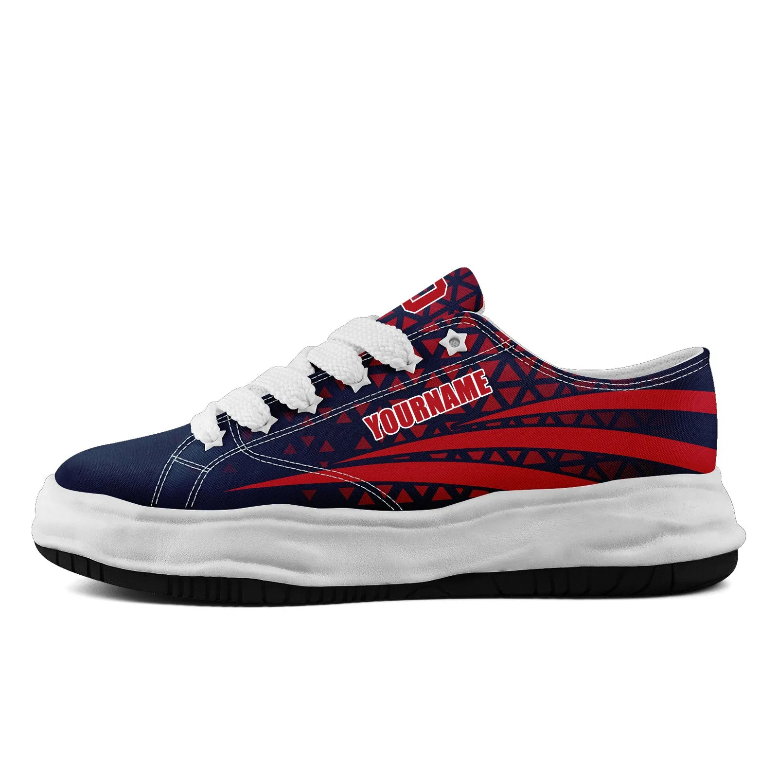 Custom Blue White Massachusetts Shoes Personalized Sneaker FN038-D023003-26