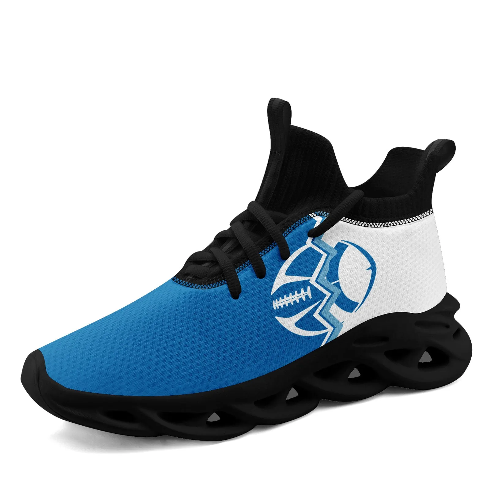 Custom Blue White Michigan MaxSoul Shoes and Hat Combo Offer Personalized Combo ZH-D028017-6