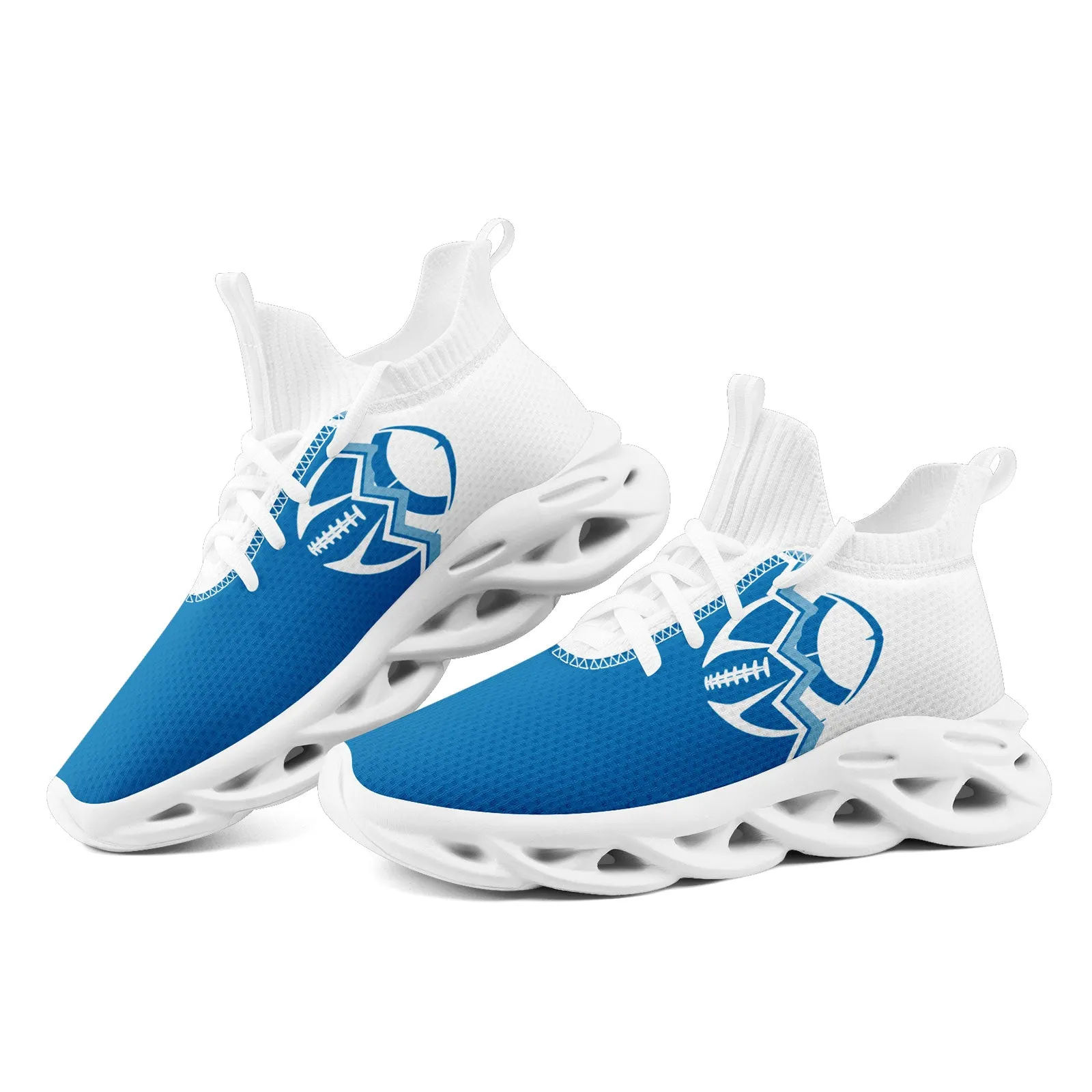 Custom Blue White Michigan MaxSoul Shoes and Hat Combo Offer Personalized Combo ZH-D028017-6